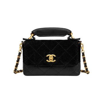 Chanel Black Shiny Calfskin Bag - image 1