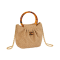 Chanel Dark Beige Suede Pleated Top Handle Bag - image 2