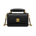 Chanel Mini Flap Bag Top Handle Black Bag - image 1