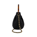 Chanel Suede Calfskin Plexiglass Tortoise Shell Quilted Black Bag - image 3