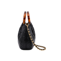 Chanel Tortoise Handle Mini Pouch Black Bag - image 3