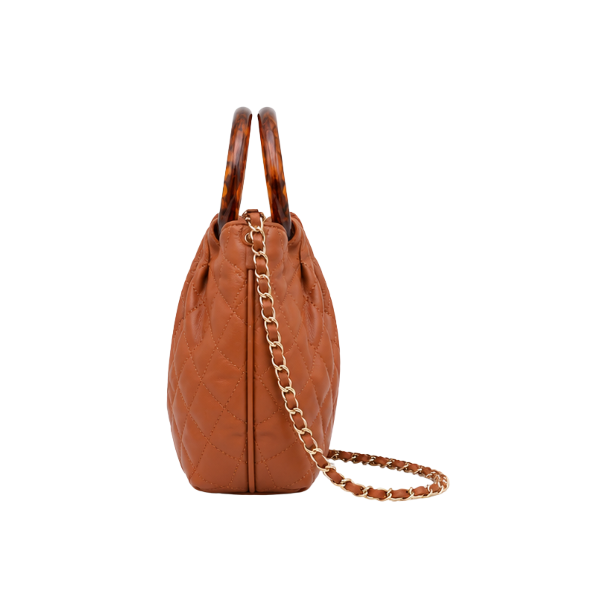Chanel Tortoise Handle Mini Pouch Chocolate Brown Bag - image 3