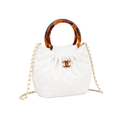 Chanel Tortoise Handle Mini Pouch White Bag - image 2