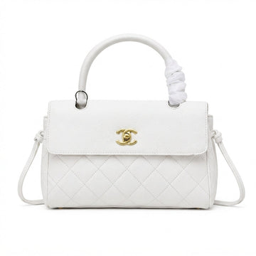 Chanel CC Turn-Lock Bag – White - View 1