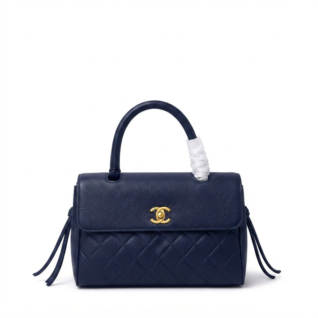 Chanel CC Turn-Lock Handbag – Black - View 1