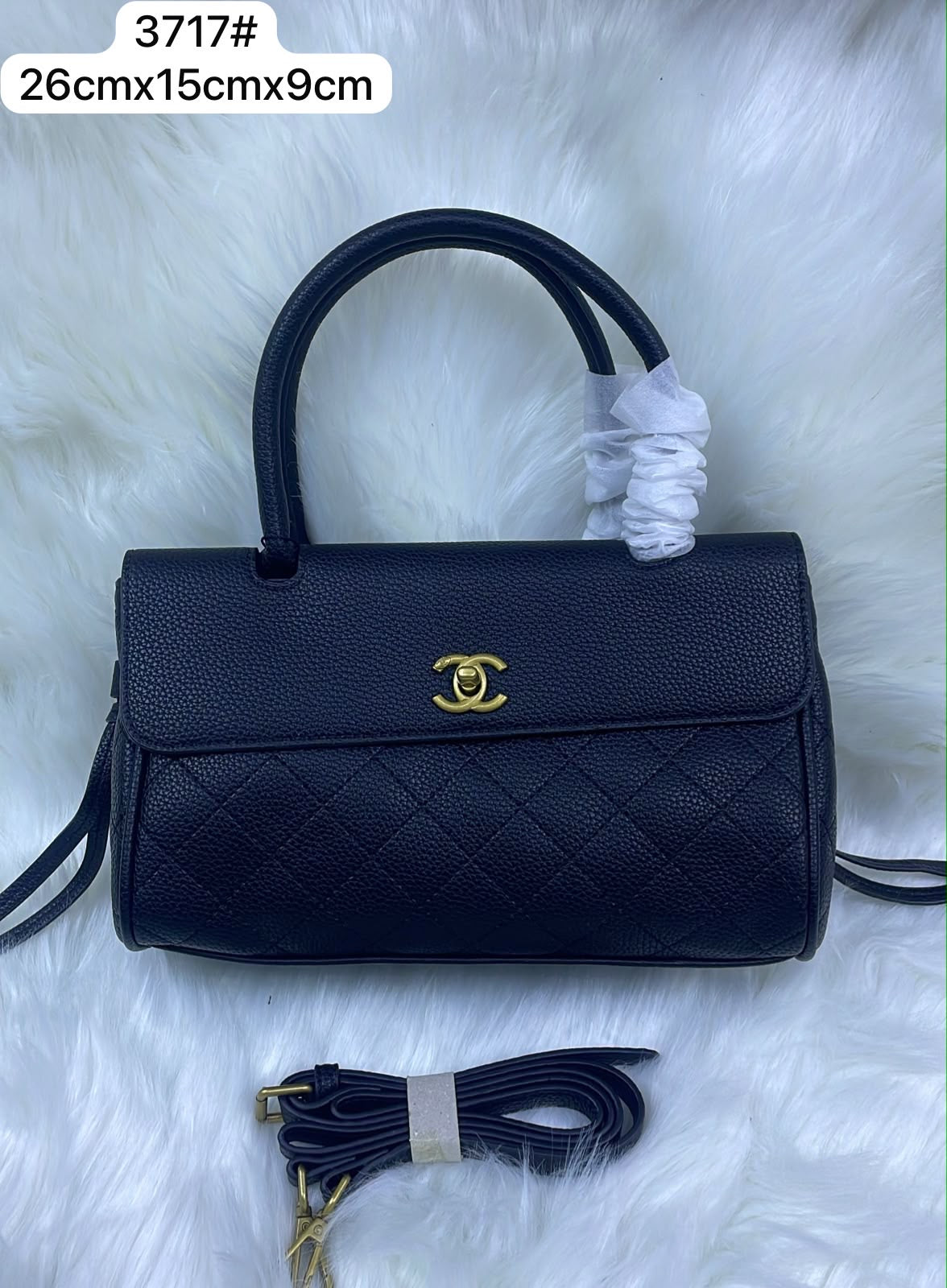 Chanel CC Turn-Lock Handbag – Black - View 4