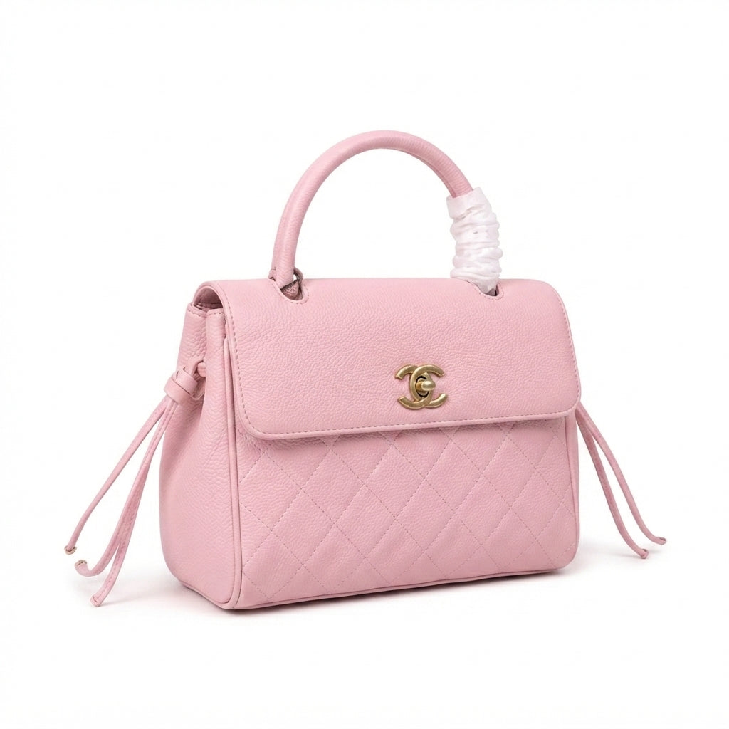 Chanel CC Turn-Lock Handbag – Light Pink - View 3