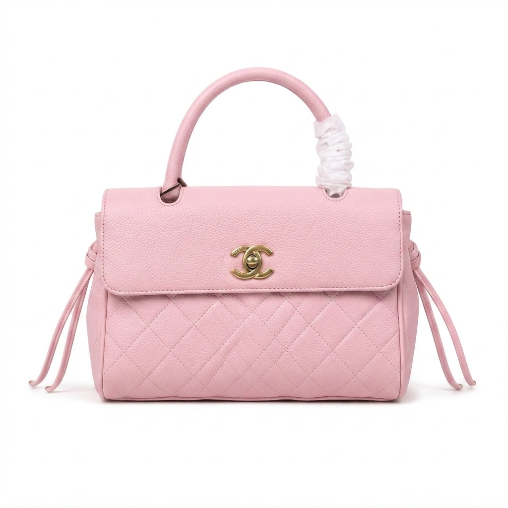 Chanel CC Turn-Lock Handbag – Light Pink - View 1