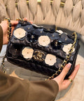 Chanel Camellia Flap Bag – Black Floral - View 4
