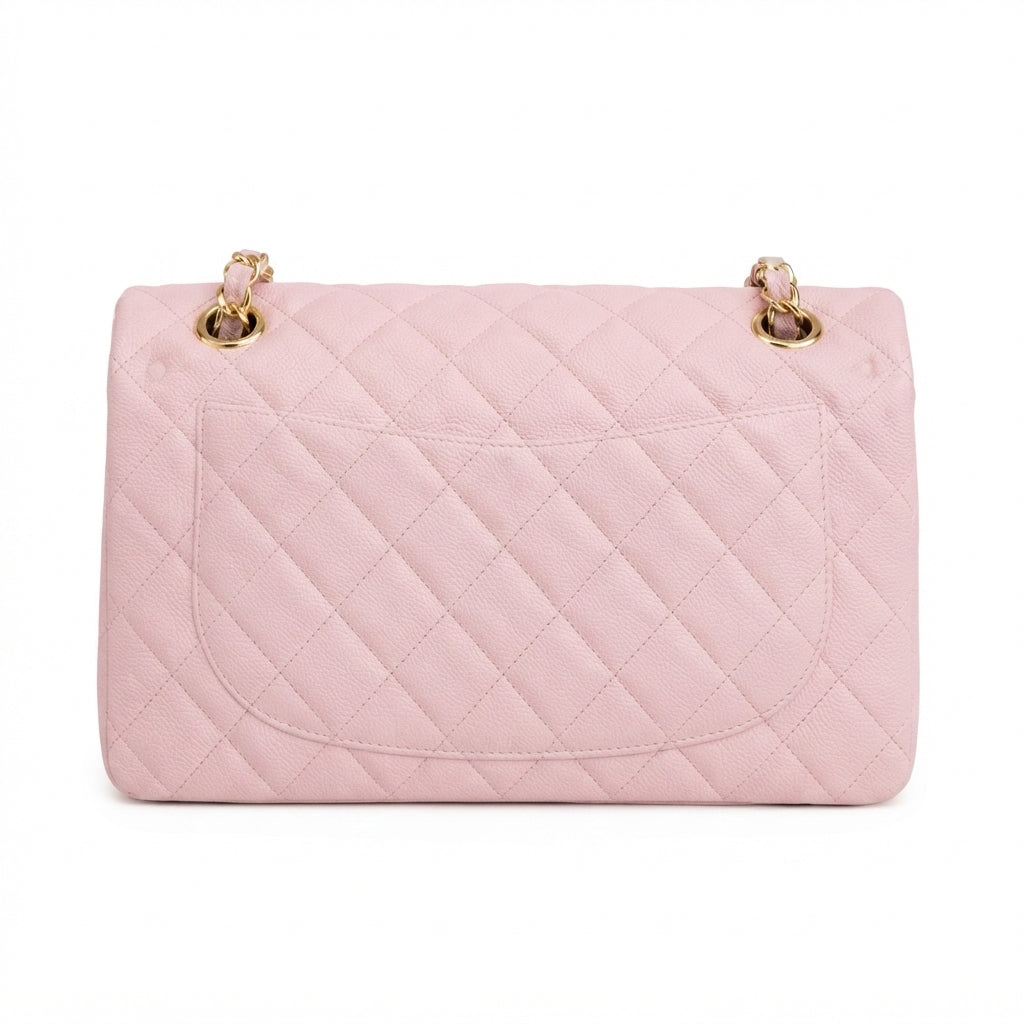 Chanel Classic Flap Bag – Pink Quilted Leather - View 4