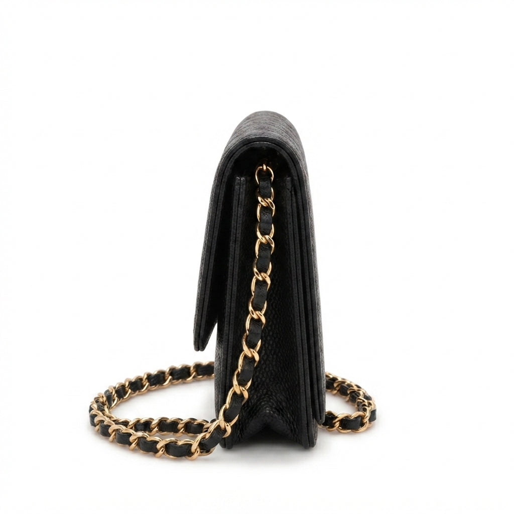 Chanel Classic Wallet on Chain – Black - View 2