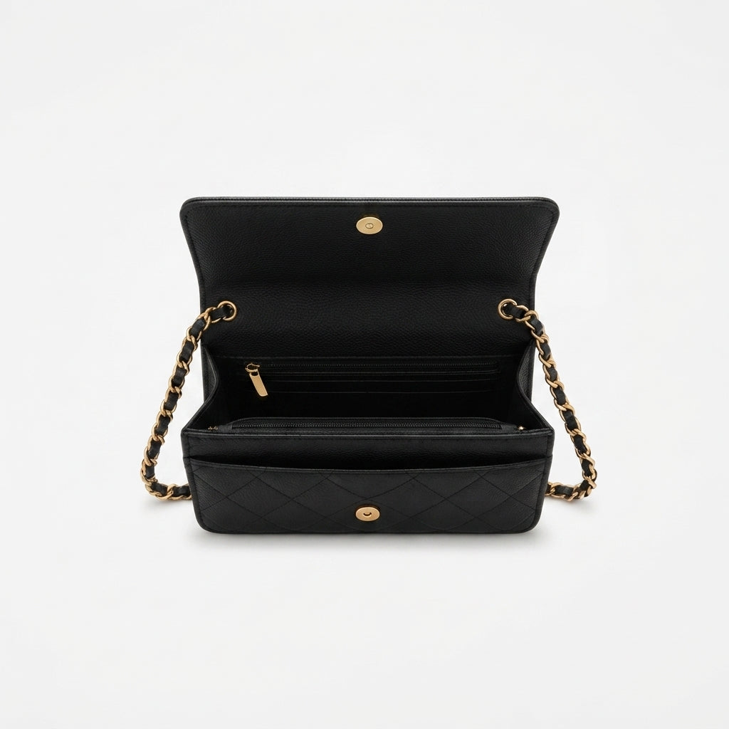 Chanel Classic Wallet on Chain – Black - View 3