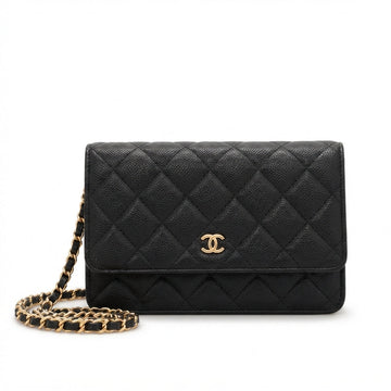 Chanel Classic Wallet on Chain – Black - View 1