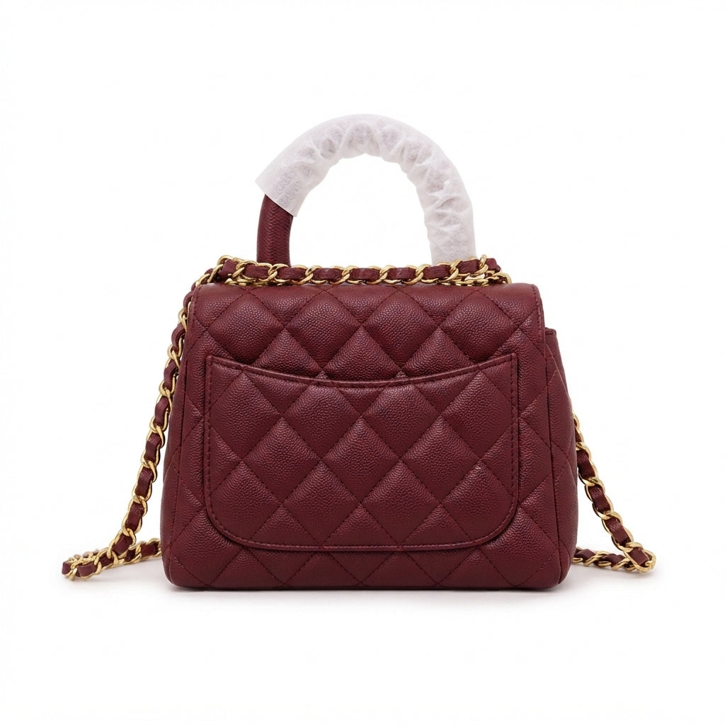 Chanel Coco Handle Bag – Burgundy - View 2