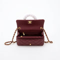 Chanel Coco Handle Bag – Burgundy - View 3