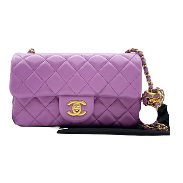 Chanel Mini Classic Flap Bag – Purple - View 1