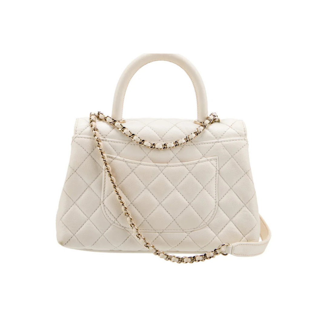 Chanel Mini Coco Handle Bag – White - View 2