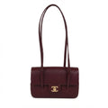 Chanel Preppy Coco Small Flap Bag – Dark Burgundy - View 1