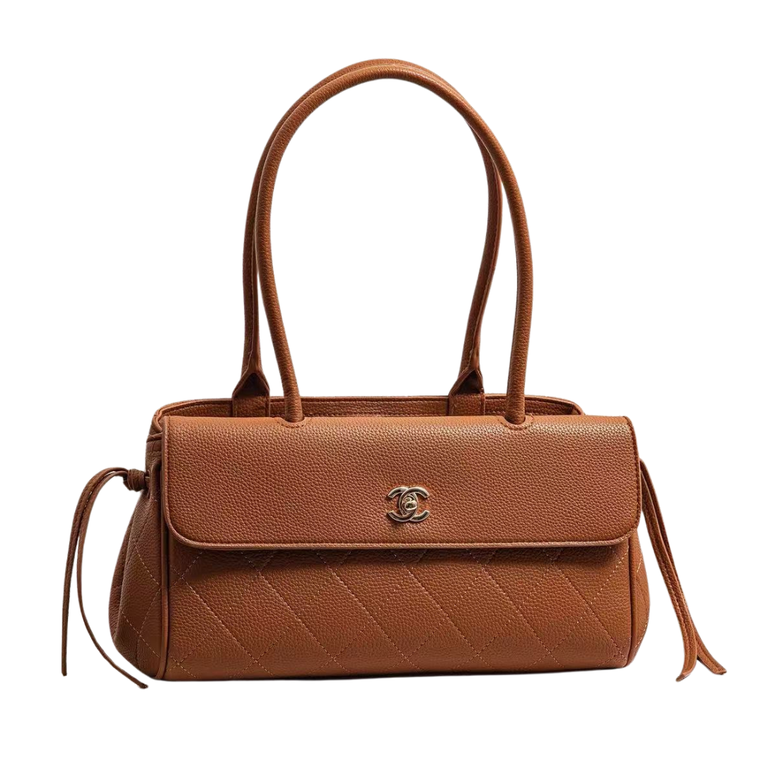 Chanel Stitched Urban Small Shopping Bag – Camel - View 2