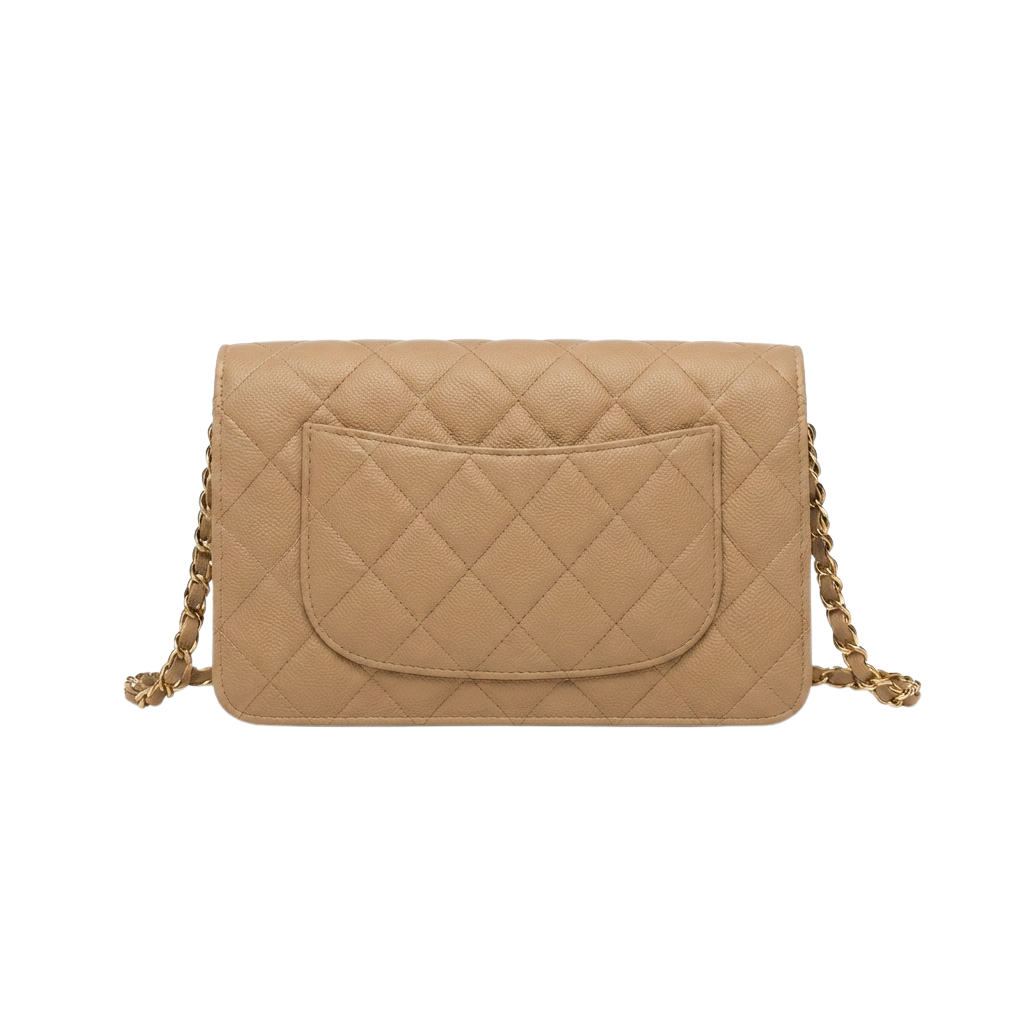 Chanel Wallet – Beige Quilted Caviar Leather - View 5