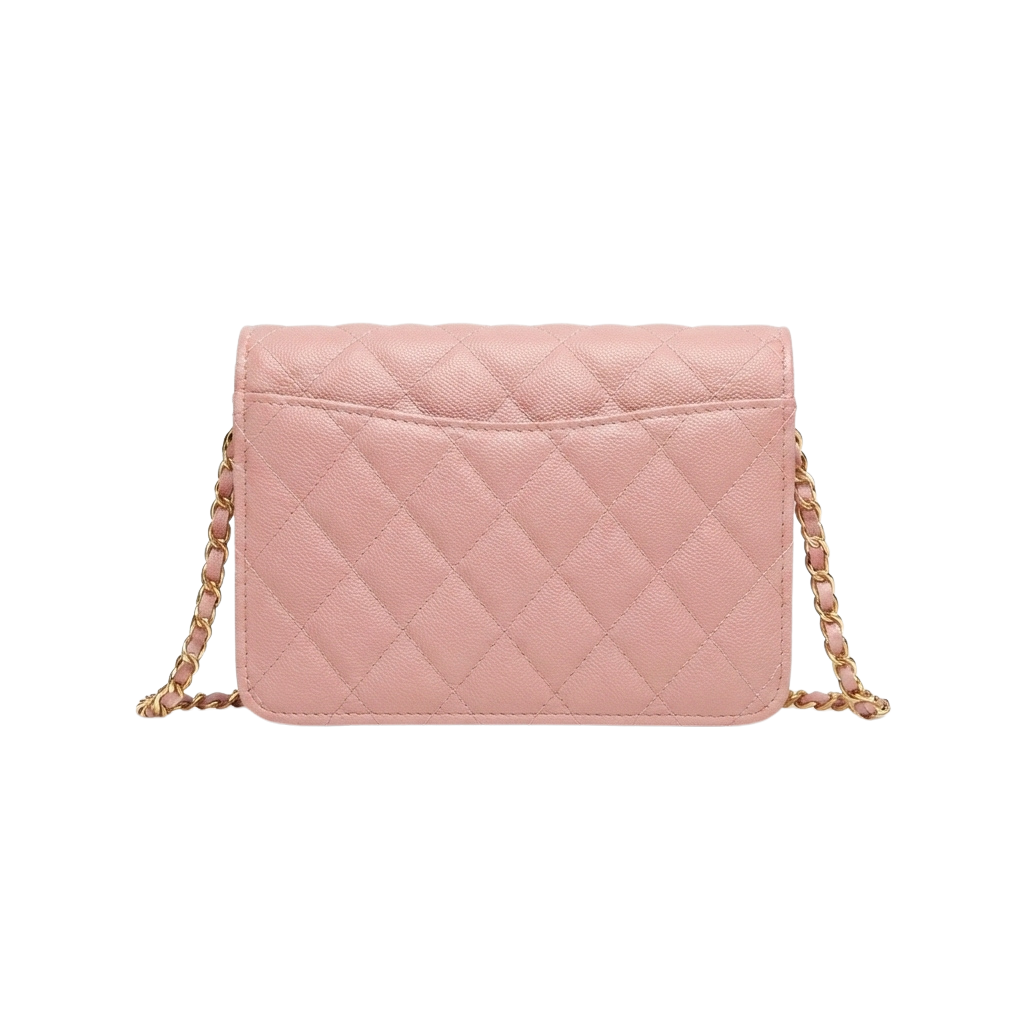 Chanel Wallet – Pink Quilted Caviar Leather - View 5