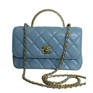 Chanel Mini Flap Bag – Light Blue - View 1