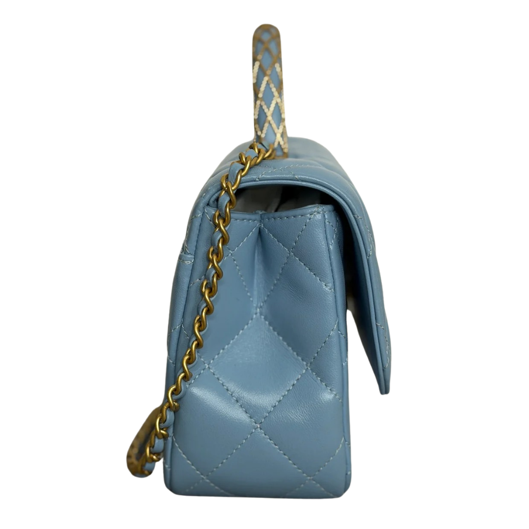 Chanel Mini Flap Bag – Light Blue - View 4