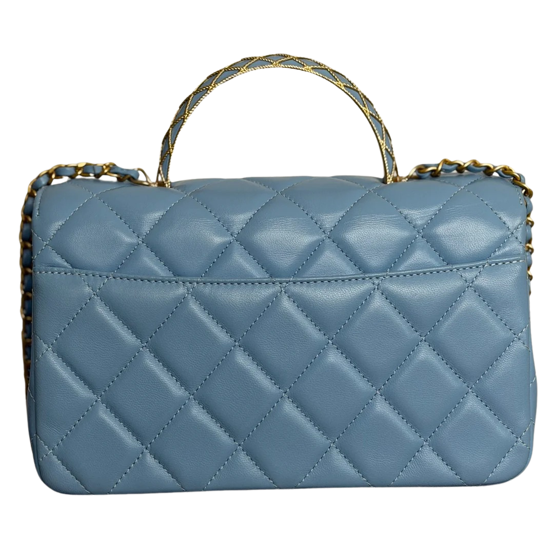Chanel Mini Flap Bag – Light Blue - View 5