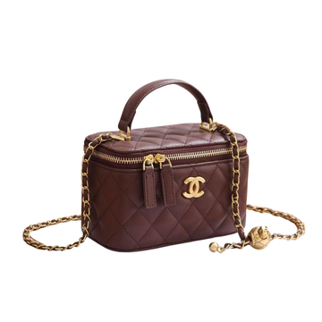 Chanel Small Top-Handle Vanity Case – Brown - View 1