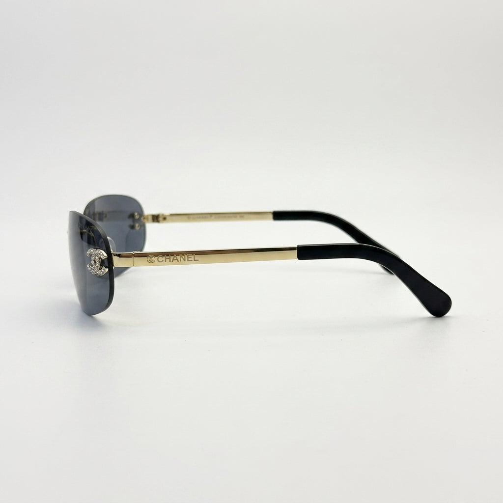 Chanel Sunglasses Oval – Gold-Tone - View 2