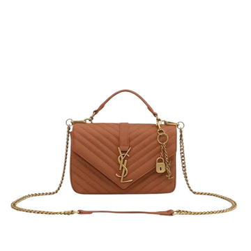 Saint Laurent Collège Chevron-Quilted Bag - View 1