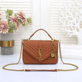 Saint Laurent Collège Chevron-Quilted Bag - View 5