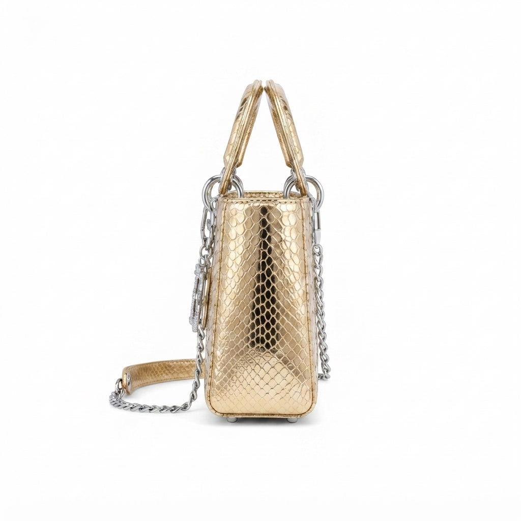 Dior Mini Lady Dior Bag – Metallic Gold - View 2