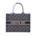 Dior Oblique Embroidered Tote – Blue Oblique - View 1