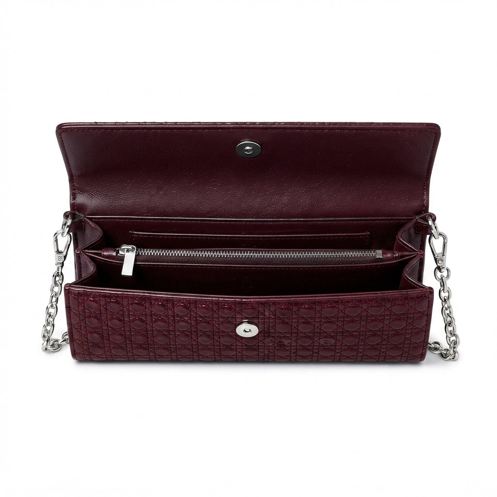 Dior Wallet on Chain – Wine Red - View 4