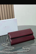 Dior Wallet on Chain – Wine Red - View 5
