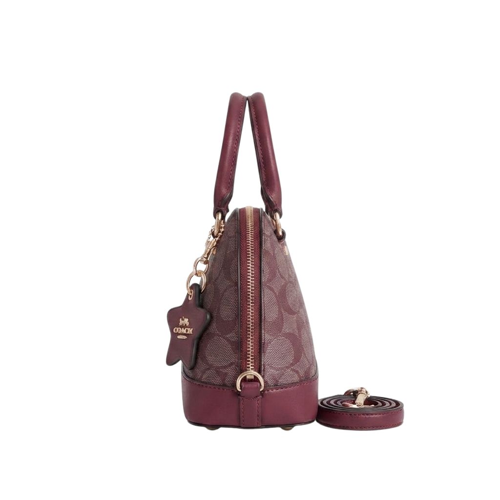 Coach Mini Sierra Satchel – Burgundy - View 3