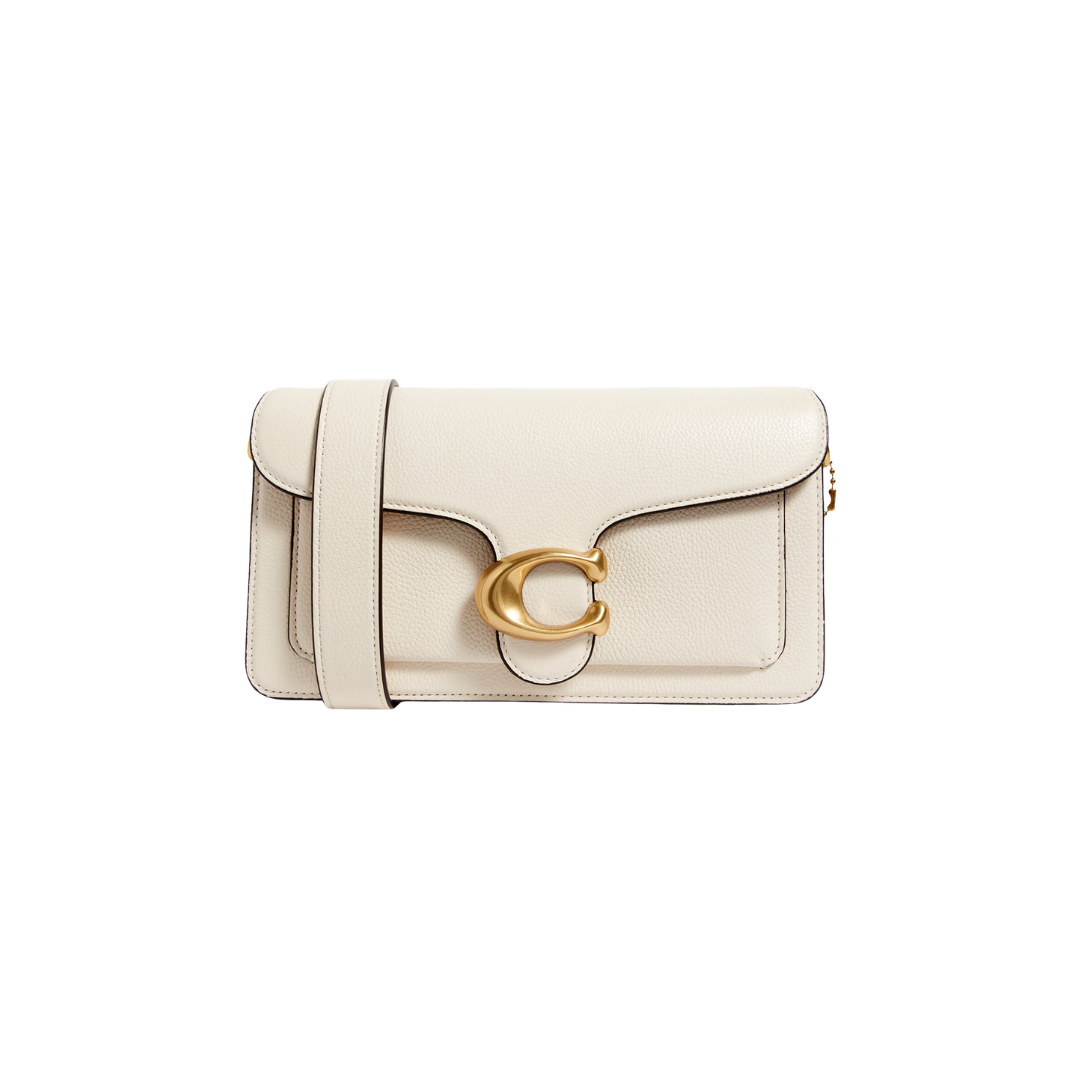 Coach Tabby Pebbled Leather Shoulder Bag – Off White - View 1