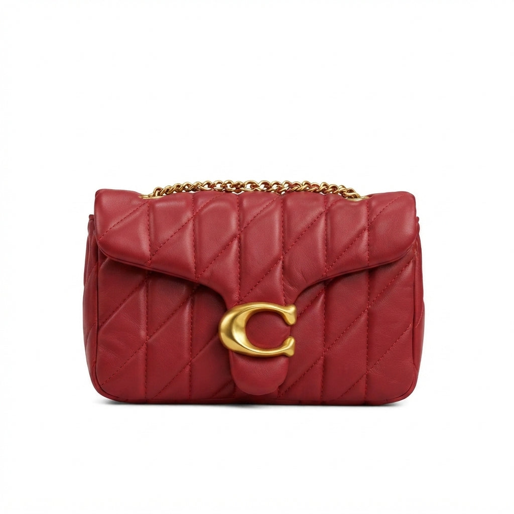 Coach Quilted Tabby Bag – Burgundy - View 1