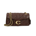 Coach Quilted Tabby Shoulder Bag – Rich Brown - View 1