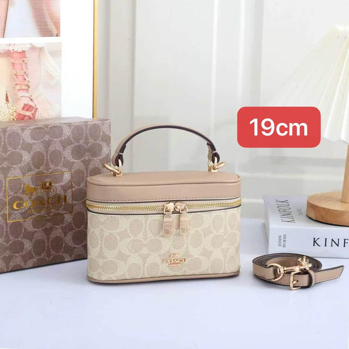 Coach Rainer Vanity Case Crossbody Bag – Light Nude - View 5