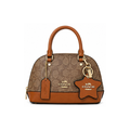 Coach Sabrina Satchel in Signature Canvas – Rich Brown - View 1