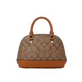Coach Sabrina Satchel in Signature Canvas – Rich Brown - View 4