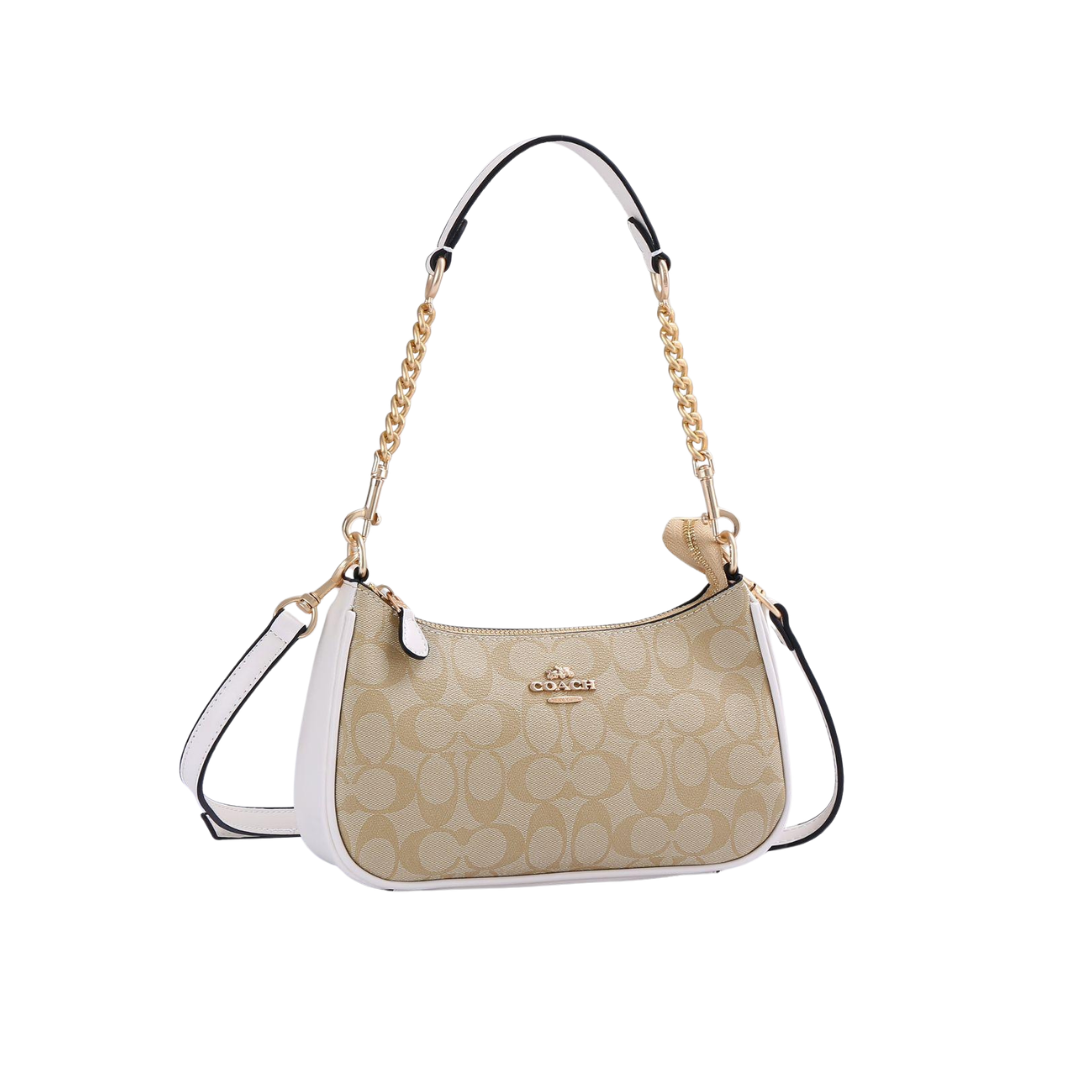 Coach Teri Shoulder Bag in Signature Canvas – Nude - View 2