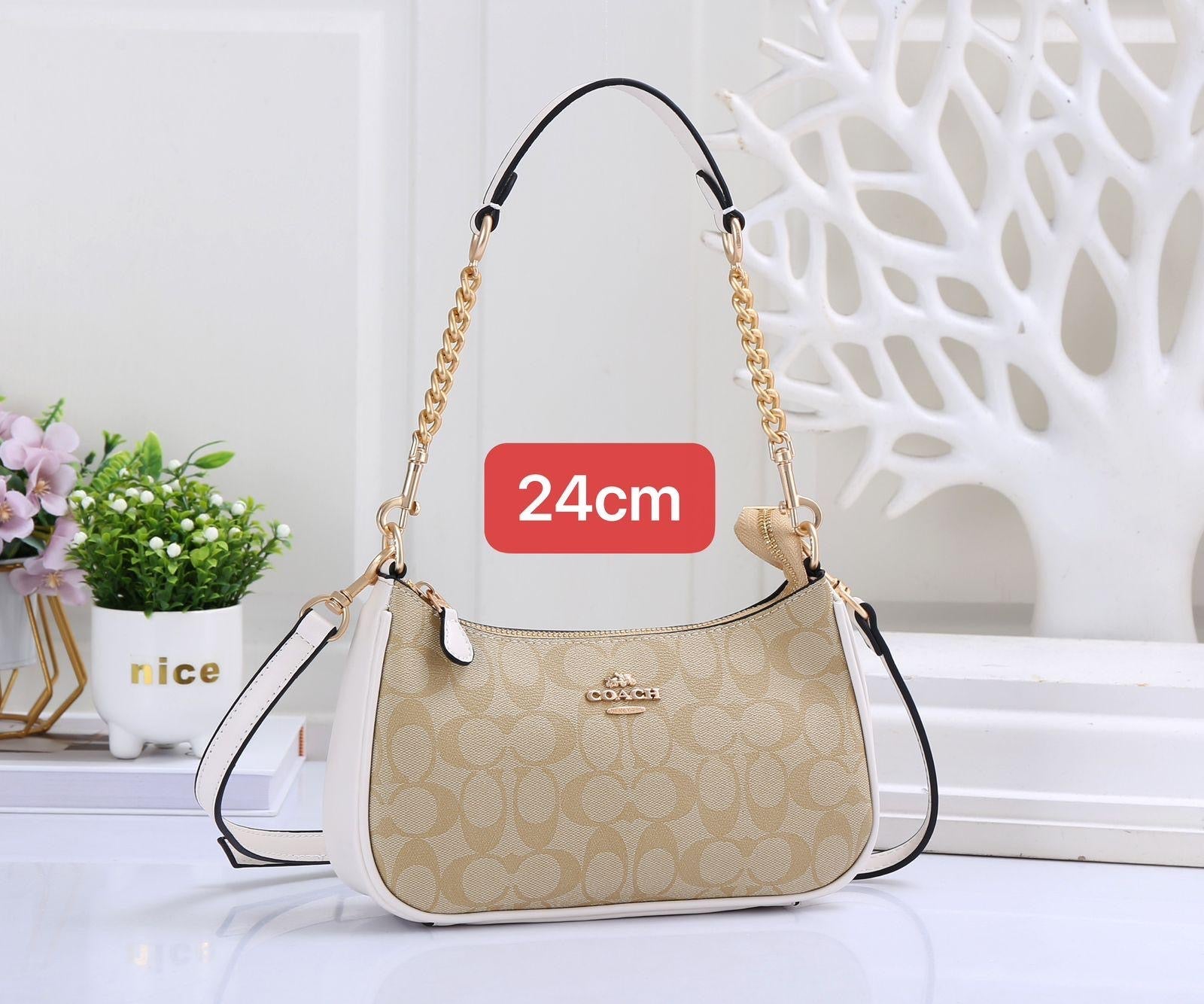 Coach Teri Shoulder Bag in Signature Canvas – Nude - View 5