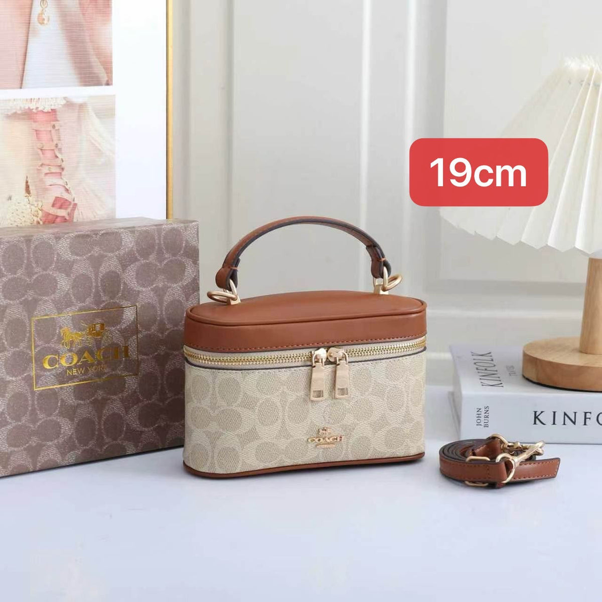 Coach Vanity Case Crossbody Bag – Nude & Brown - View 5