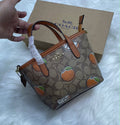 Coach Bag Canvas Vibrant Orange Fruit Print - View 4