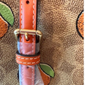 Coach Bag Canvas Vibrant Orange Fruit Print - View 5