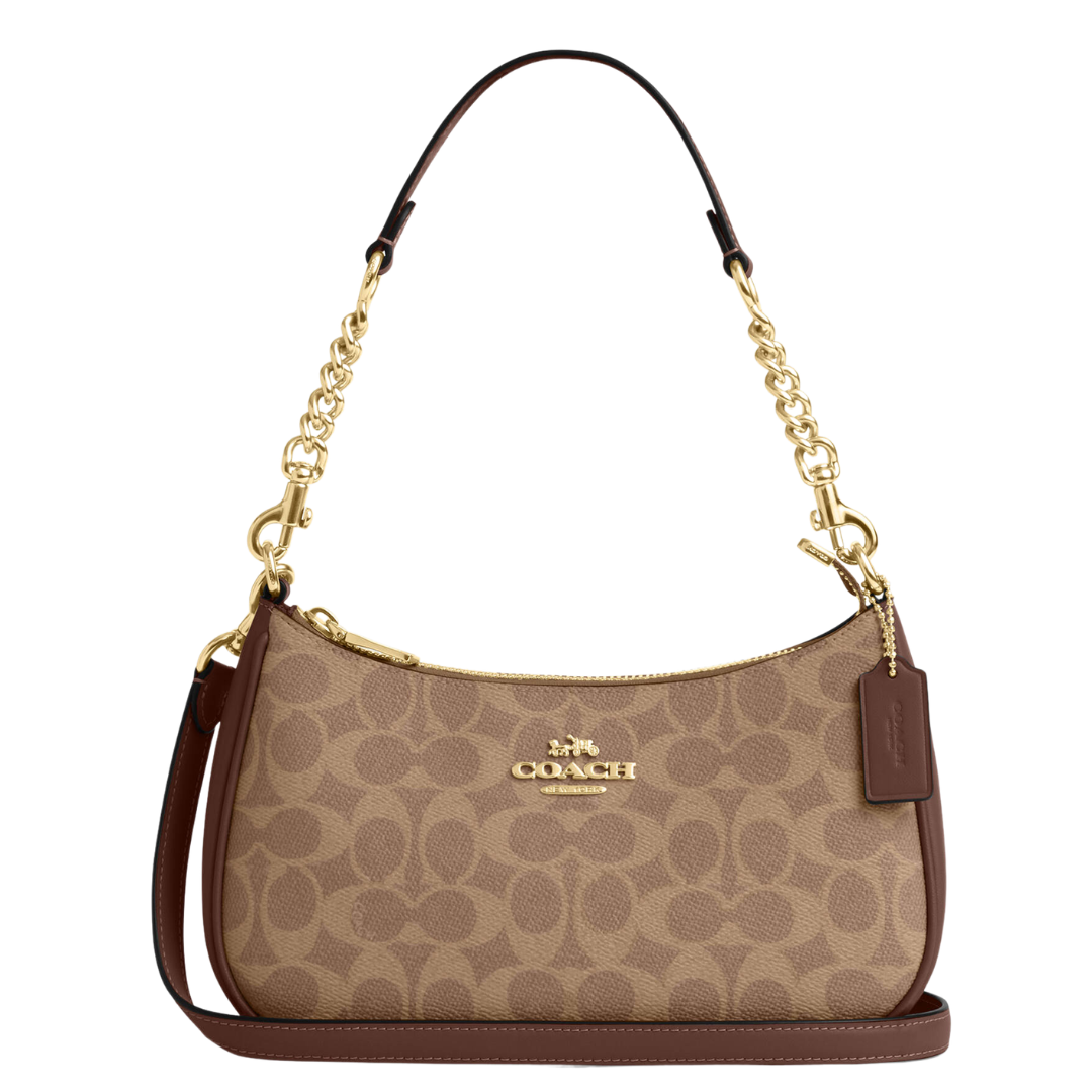 Coach Teri – Brown Signature Canvas - View 1