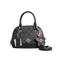 Coach Dome Satchel – Black Signature Monogram - View 5